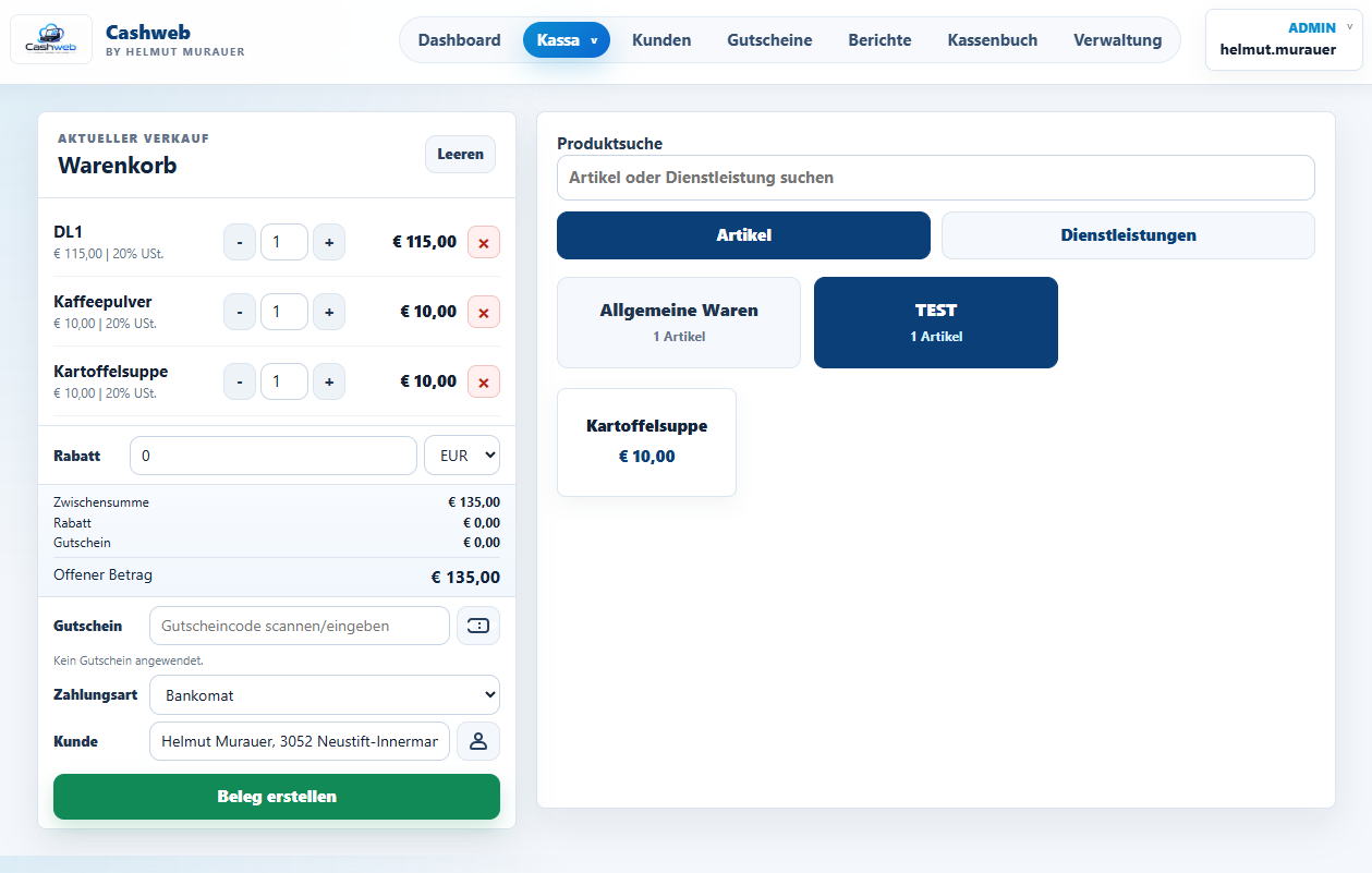 Cashweb Kassa